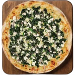 Spinach & Feta Cheese Pizza Spinach and feta cheese pizza