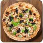Creamy Truffle Chicken Pizza Creamy truffle chicken pizza with mushrooms