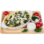 Mashed Potato Spinach & Cheese Baked mashed potato with spinach and cheese