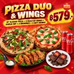 Pizza Duo and Wings Pizza Duo and Wings — ฿579